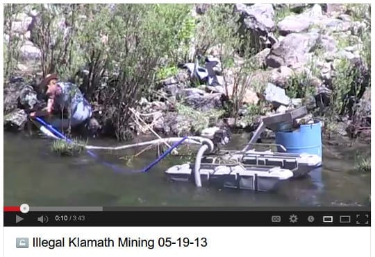 Klamath Suction Dredge Mining during ban