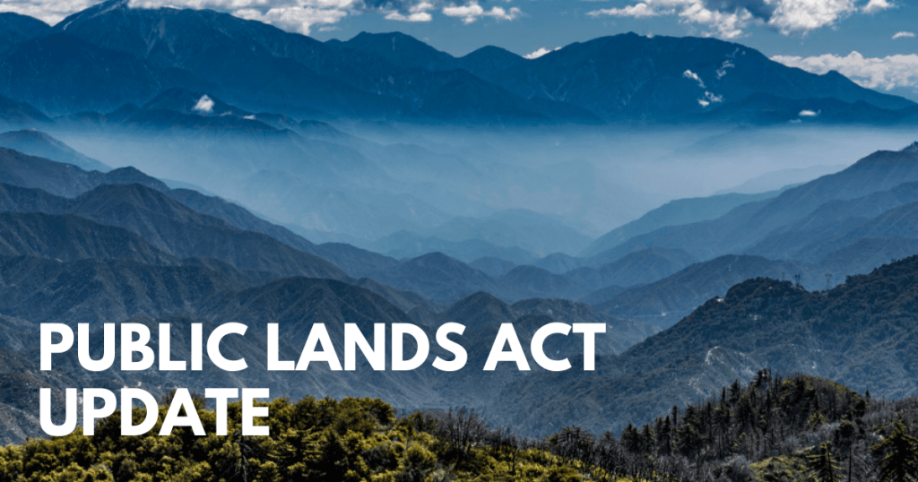 Trout Clout: Public Lands Act December 2020 Update