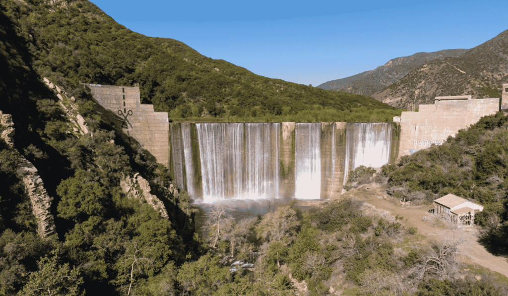 Front facing view of Matilija Dam